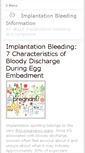 Mobile Screenshot of implantationbleed.com